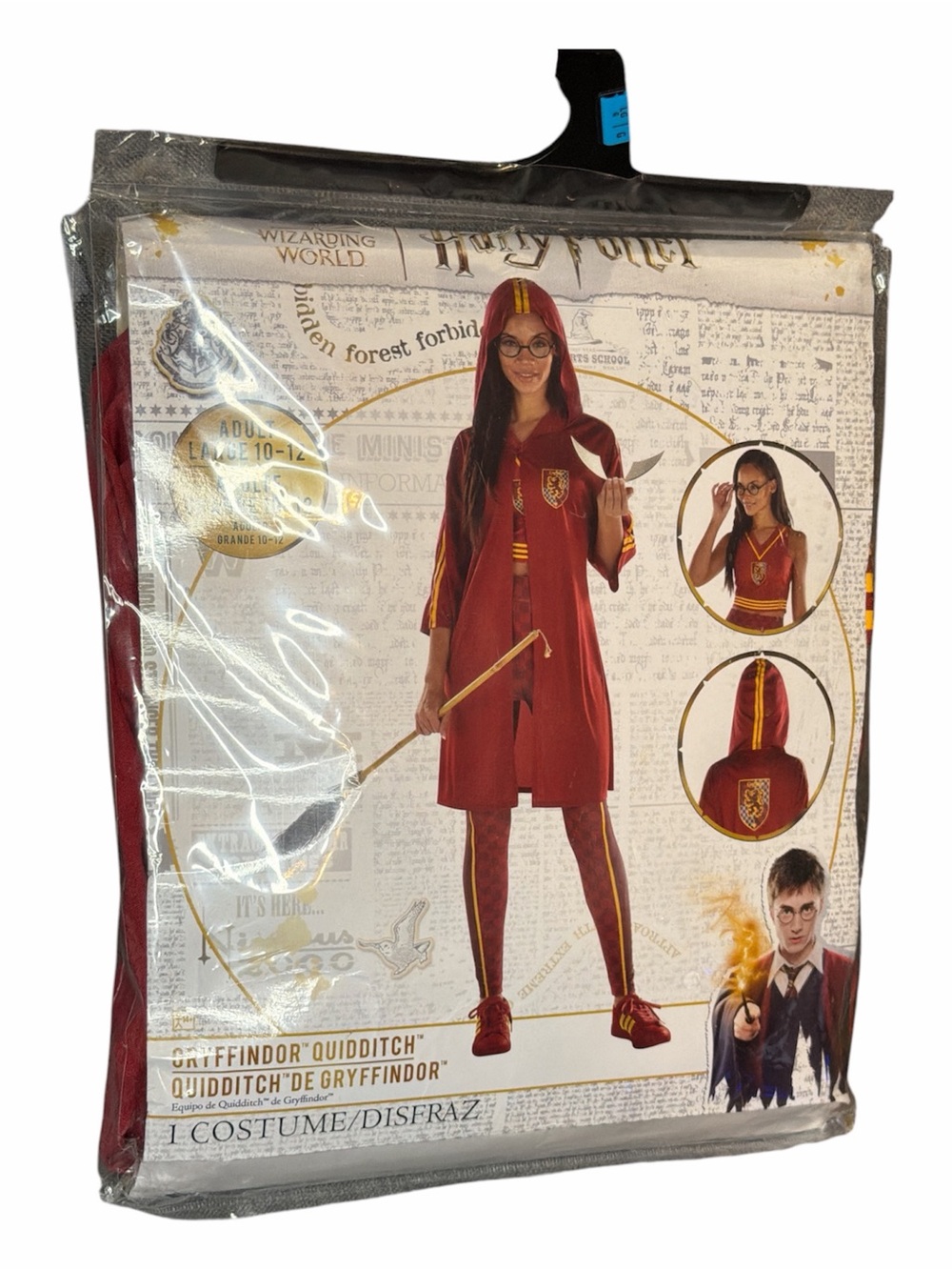 Harry Potter Gryffindor Quidditch Costume Adult Large 10-12 3 Pc Robe Leggings